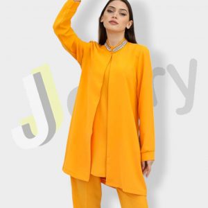 Elegantes Damen-Set aus drei Teilen: Midijacke 10156