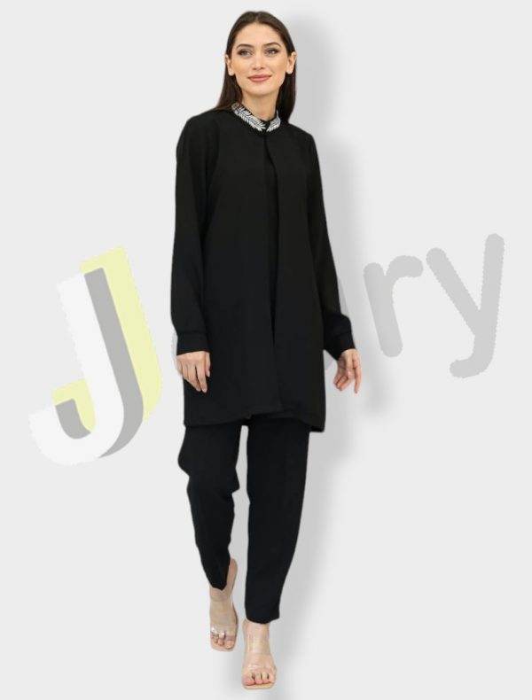 Elegantes Damen-Set aus drei Teilen: Midijacke 10156 – Bild 3
