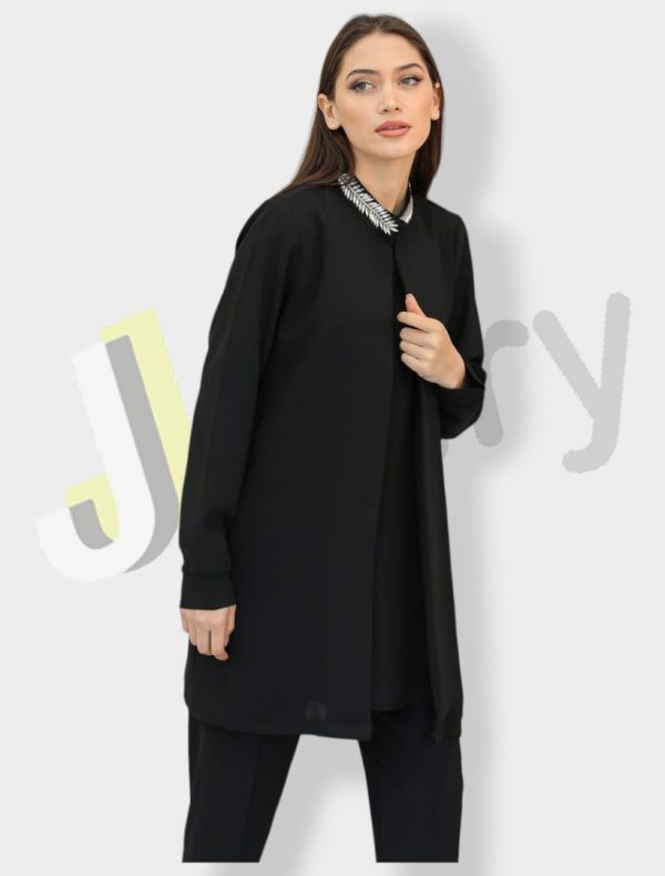 Elegantes Damen-Set aus drei Teilen: Midijacke 10156 – Bild 2