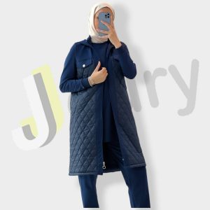 Elegantes Damen-Set aus drei Teilen: Jacke wattiert 10341