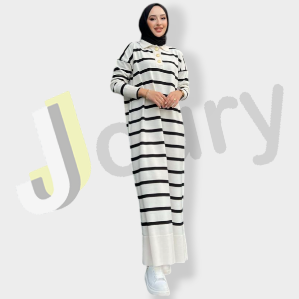 Langes Strickkleid 3333 – Bild 2
