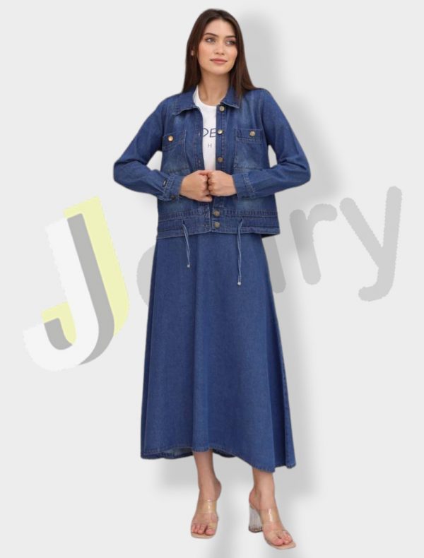 Dreiteiliges Damen-Denim-Set 8137 – Bild 4