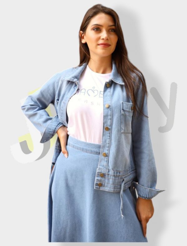 Dreiteiliges Damen-Denim-Set 8137