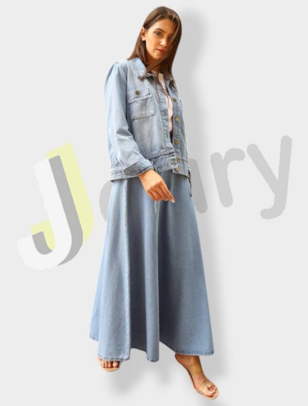 Dreiteiliges Damen-Denim-Set 8137 – Bild 2