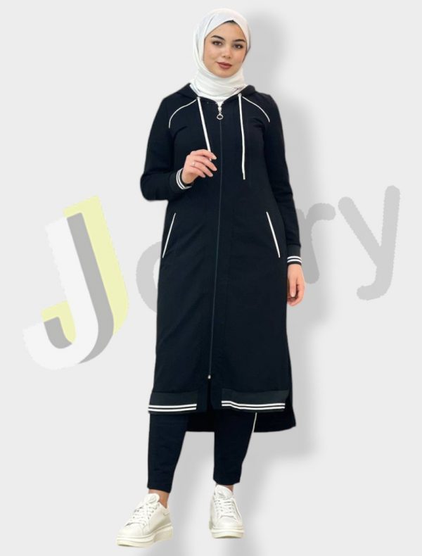 Elegantes zweiteiliges Midi-Jacken-Set für Damen 9111