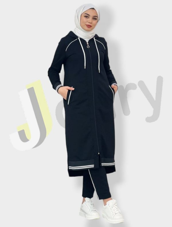 Elegantes zweiteiliges Midi-Jacken-Set für Damen 9111 – Bild 2