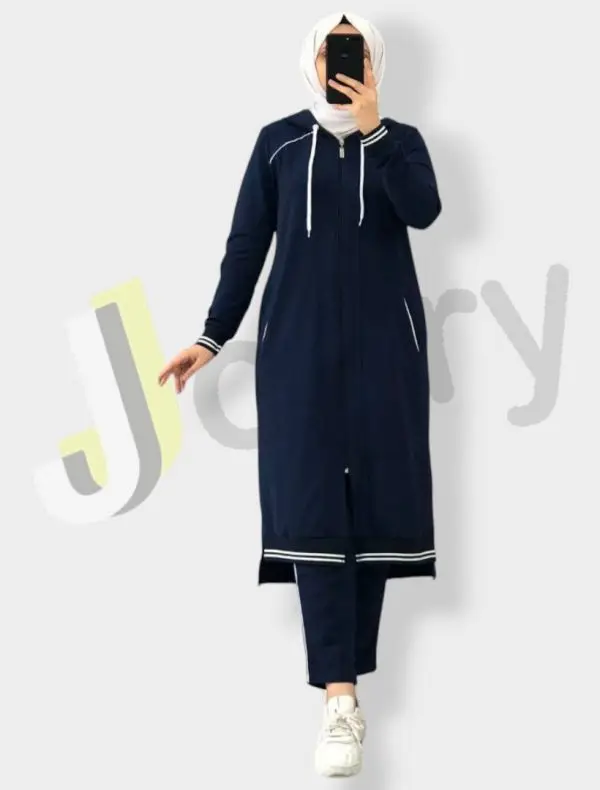 Elegantes zweiteiliges Midi-Jacken-Set für Damen 9111 – Bild 4
